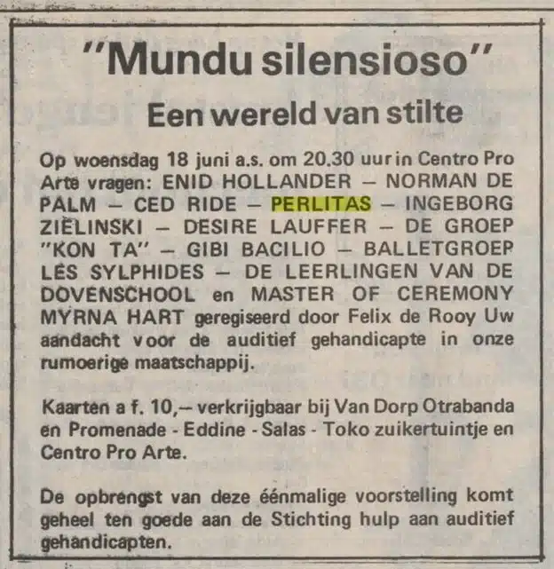 Advertentie. "Amigoe". Curaçao, 11-06-1980, p. 8. Geraadpleegd op Delpher op 15-11-2022, https://resolver.kb.nl/resolve?urn=ddd:010639926:mpeg21:p008